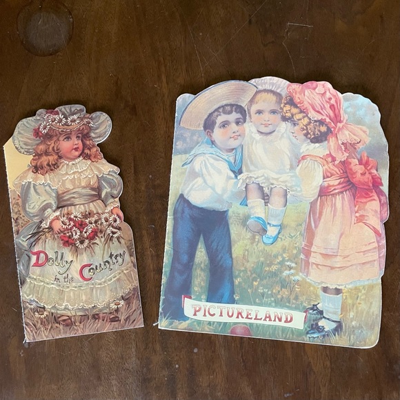 Illustrated Children's Books - Lot of 10 - Antique Reproductions - Die Cut Paper - Picture 3 of 8